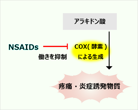 鎮痛薬　NSAIDs 作用機序